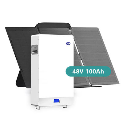 LiFePO4 Τείχος μπαταρία 5Kwh Οικιακό σύστημα αποθήκευσης ενέργειας 48V 100Ah